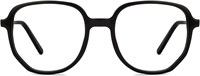 LENSKART BLU | Компьютерные очки Zero Power Blue Cut | Антибликовые, лёгкие, блокируют вредное излучение | Каплевидная оправа с полной оправой | 100% защита от УФ-излучения | Для мужчин и женщин | Большие | LB E16058, матовый чёрный, S 1000005635