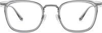 LENSKART BLU | Компьютерные очки Zero Power Blue Cut | Антибликовые, лёгкие, блокируют вредное излучение | Квадратная оправа | 100% защита от УФ-излучения | Для мужчин и женщин | Средние линзы | LB E13529 1000005638