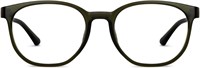 LENSKART BLU | Компьютерные очки Zero Power Blue Cut | Антибликовые, лёгкие, блокируют вредное излучение | Защита от УФ-излучения | Зелёные | Для мужчин и женщин | Большие | LB E14271 1000005648