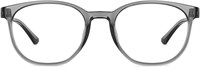 LENSKART BLU | Компьютерные очки Zero Power Blue Cut | Антибликовые, лёгкие, блокируют вредное излучение | Круглая оправа | 100% защита от УФ-излучения | Для мужчин и женщин | Большие | LB E14061 1000005666