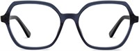 LENSKART BLU | Компьютерные очки Zero Power Blue Cut | Антибликовые, лёгкие, блокируют вредное излучение | Защита от УФ-излучения | Синие прозрачные | Для мужчин и женщин | Маленькие | LB E16060 1000005707