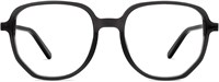 LENSKART BLU | Компьютерные очки Zero Power Blue Cut | Антибликовые, лёгкие, блокируют вредное излучение | Защита от УФ-излучения | Чёрные | Шестиугольные | Для мужчин и женщин | Маленькие | LB E16059 1000005712