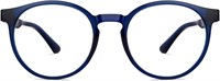 LENSKART BLU | Компьютерные очки Zero Power Blue Cut | Антибликовые, лёгкие, блокируют вредное излучение | Защита от УФ-излучения | Синие | Для мужчин и женщин | Средние | LB E14453 1000005715