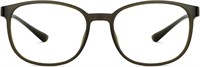 LENSKART BLU | Компьютерные очки Zero Power Blue Cut | Антибликовые, лёгкие, блокируют вредное излучение | Защита от УФ-излучения | Зелёные | Для мужчин и женщин | Большие | LB E14284 1000005719