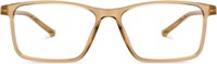 LENSKART BLU | Компьютерные очки Zero Power Blue Cut | Антибликовые, лёгкие, блокируют вредное излучение | Защита от УФ-излучения | Для мужчин и женщин | Средний размер | LB E14270, коричневый прозрачный, размер M 1000005735