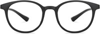 Lenskart Blu | Компьютерные очки Zero Power Blue Cut | Антибликовые, лёгкие, блокируют вредное излучение | Защита от УФ-излучения | Для мужчин и женщин | Средний размер | LB E14240-LB E13736, чёрный, размер M 1000005737