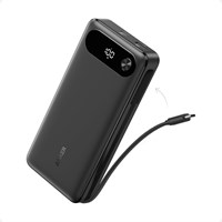 Внешний аккумулятор Anker Power Bank, портативное зарядное устройство ёмкостью 20 000 мА·ч со встроенным кабелем USB-C, аккумулятор мощностью 87 Вт для быстрой зарядки ноутбука, 2 порта USB-C и 1 порт USB-A, для MacBook, iPhone 16/15 серии, Samsung, Switc 1000006205