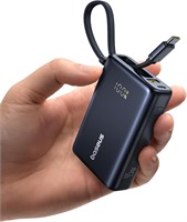 Внешний аккумулятор Baseus 10 000 мА·ч с функцией быстрой зарядки, кабель USB-C мощностью 45 Вт, светодиодный дисплей, PD мощностью 45 Вт, QC 3.0 мощностью 22,5 Вт, для iPhone 16, Samsung S24, iPad Pro, MacBook Air/Pro, Dell XPS 13, Lenovo T14 и других ус 1000006207