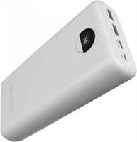 Портативный внешний аккумулятор Powerology 30000 мАч PD 45 Вт с быстрой зарядкой, идеально подходит для MacBook 13 и ноутбуков. Эргономичный дизайн с прорезиненной поверхностью, активной защитой и светодиодным индикатором. 1000006217