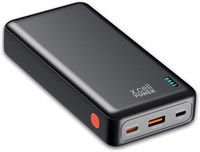 Внешний аккумулятор Xcell 20 000 мА·ч | USB-C PD 20 Вт + USB-A 18 Вт | Двойной вход для зарядки | Портативная зарядная станция высокой ёмкости | Совместимость с iPhone, MacBook Air, устройствами Galaxy и iPad Pro | 72 часа работы (чёрный) 1000006229