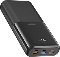 Портативное зарядное устройство VEGER Power Bank 30000 мАч, 22,5 Вт QC 3.0 PD 20 Вт USB 6-портовое зарядное устройство с током 3 А для быстрой зарядки, аккумулятор USB C, интеллектуальный светодиодный дисплей для iPhone, Samsung, Android и т. д. 1000006251