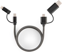 Магнитный многофункциональный кабель Orsted 65 Вт «4 в 1» из переработанного материала — USB-A, USB-C, быстрая зарядка и синхронизация данных для телефонов, планшетов, ноутбуков и внешних аккумуляторов — кабель не спутывается, длина 100 см 1000006311