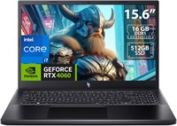 Ноутбук acer Nitro V 15 Gamer: процессор Intel Core i7, 16 ГБ памяти, твердотельный накопитель на 512 ГБ, дисплей 15,6 дюйма, видеокарта NVIDIA GeForce RTX 4060, Windows 11 Home, английская версия клавиатуры. 1000006483
