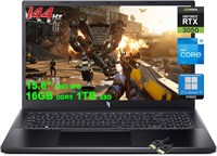 acer Nitro 5 Gaming Laptop | 15.6" FHD IPS 144Hz | Intel 8-Core i5-13420H (>i7-12650H) | 16GB DDR5 1TB SSD | GeForce RTX 3050 6GB Graphic | Backlit Thunderbolt Win11Pro Black + HDMI Cable 1000006506