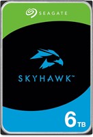 Внутренний жесткий диск Seagate Skyhawk 6 ТБ, HDD — 3,5-дюймовый SATA 6 Гбит/с, кэш 256 МБ для системы видеонаблюдения DVR NVR с собственной службой спасения — упаковка без проблем (ST6000VXZ09) 1000006557