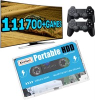 Kinhank 500G HDD External Hard Drive with Batocera 33 System, Retro Game Console with 111700 Games, Compatible with Most Emulators,SATA 3.0, for Laptop/PC/Windows/Mac OS 1000006573