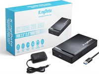 KingData Hard Drive Enclosure, USB 3.0 to SATA HDD Caddy for 3.5 inch SSD HDD Disk with DC Power Adapter, Hard Drive Docking Station, Tool Free SSD HDD Enclosure for Windows, Linux, Mac OS, PS4, Xbox 1000006604