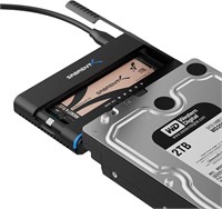 SABRENT 2-в-1 SSD/HDD SATA 2,5"/3,5" и M.2 NVMe - USB 3.2, док-станция для жёсткого диска USB-C, внешний корпус для жёсткого диска + m2 PCIe, автономное клонирование, с блоком питания (DS-UCMH) 1000006605