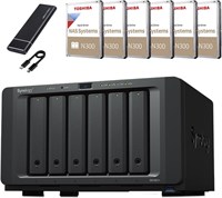 Synology DS1621+ NAS с 6 отсеками (16 ГБ ОЗУ) — предварительно настроен с жесткими дисками NAS емкостью 48 ТБ (6 x 8 ТБ) — на базе AMD Ryzen V1500B — высокопроизводительное настольное хранилище 1000006627
