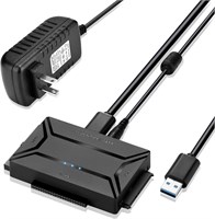 Адаптер Microware USB - SATA IDE HDD - кабель USB 3.0 для 2,5-дюймового и 3,5-дюймового SATA IDE жесткого диска для Windows 10/8/7/XP, Mac, комплект для чтения внутренних SSD-накопителей на внешние, преобразование файлов и данных 1000006643