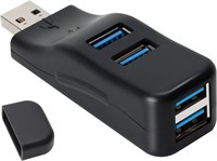 Компактный 4-портовый USB 3.0-концентратор VCOM, высокоскоростной разветвитель, совместимый с Surface Pro, настольным компьютером, ноутбуком, флешками, флеш-накопителями, мобильными жёсткими дисками, гарнитурой, клавиатурой и мышью 1000006661