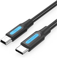 Кабель передачи данных VENTION USB C - Mini USB и быстрой зарядки для цифрового фотоаппарата, жесткого диска, MP3-плеера, MP4-плеера, видеорегистратора, GPS, Mini USB 2.0 (C - Mini-B, 1 м) 1000006663