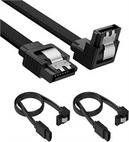SATA Cable III,6Gbps Straight HDD SDD Data Cable, SATA 3.0 Cable for SATA HDD, SSD, CD Driver, CD Writer, 15.75 Inch (Black, 3Pack (ANGLE)) 1000006669