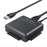 Hard Drive Reader Ultra Recovery Converter, адаптер SATA IDE - USB 3.0 для 2,5-дюймовых и 3,5-дюймовых жестких дисков/твердотельных накопителей, клонирование USB - SATA/IDE в одно касание с адаптером питания 12 В 1000006697