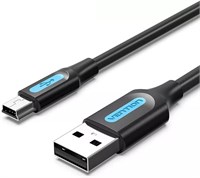 Кабель VENTION Mini USB - USB для быстрой зарядки и передачи данных для сотовых телефонов, цифровых камер, жестких дисков, MP3-плееров, MP4-плееров, планшетов, GPS (Mini-B, 0,5 метра) 1000006698