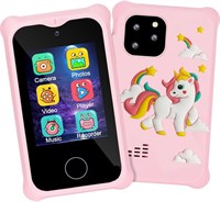 Смартфон HJB VISSO Kids для девочек от 3 до 7 лет с двумя камерами, сенсорным экраном, развивающими играми, MP3-плеером для подарков на день рождения для детей 3, 4, 5, 6, 7 лет, SD-карта объемом 32 ГБ (розовый) 1000006758