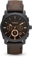 Мужские часы Fossil Machine с ремешком из нержавеющей стали или кожи, с хронографом или аналоговым дисплеем 1000006860