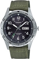 Серия Casio MTPS120L | Аналоговые часы унисекс | Запас хода 100 м | Корпус из нержавеющей стали | Аналоговый 3-стрелочный индикатор (часы, минуты, секунды) | Отображение даты | Сигнализация низкого заряда батареи | Стиль милитари | Работает на солнечной э 1000006881