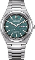 Мужские аналоговые японские кварцевые часы Citizen с титановым ремешком AW0130-85XE, серебристые, с браслетом 1000006887