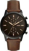 Мужские кварцевые часы Fossil с аналоговым дисплеем и кожаным ремешком FS5437 1000006894