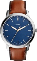 Мужские кварцевые часы Fossil с аналоговым дисплеем и кожаным ремешком 1000006914