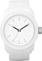 Мужские часы Diesel Double Down S44, трёхстрелочный механизм, корпус из чёрного поликарбоната 44 мм с силиконовым ремешком, DZ1437 1000006919