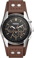 Мужские аналоговые часы Fossil Coachman с черным циферблатом и кожаным ремешком — CH2891 1000006937