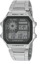 Мужские часы Casio — AE-1200WHD-1AVDF, черный циферблат, серебристый ремешок 1000006953
