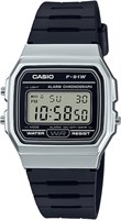 Часы Casio Unisex F-91WM-7ADF с серым циферблатом и чёрным ремешком 1000007012