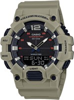 Мужские часы Casio HDC-700-3A3VDF с чёрным циферблатом и зелёным ремешком 1000007028