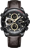 NAVIFORCE Мужские военные цифровые часы, аналоговые кварцевые водонепроницаемые часы, спортивные многофункциональные наручные часы из кожи 1000007053