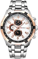 CURREN Watches Men, спортивные водонепроницаемые кварцевые наручные часы из нержавеющей стали для мужчин и мальчиков, 6 часов, кварцевый механизм 1000007081