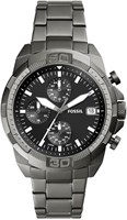 Мужские часы-хронограф Fossil Bronson, дымчатый корпус из нержавеющей стали, FS5852 1000007121
