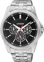 Мужские кварцевые часы Citizen, нержавеющая сталь, классика 1000007133
