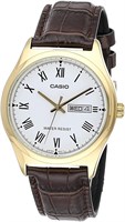 Мужские часы Casio MTP-V006GL-7BUDF. Белый циферблат, коричневый ремешок. 1000007147