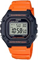 Мужские часы Casio W-218H-4B2VDF с оранжевым циферблатом и оранжевым ремешком 1000007151
