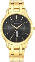 Мужские аналоговые часы Titan Gents Karishma с черным циферблатом - 1825YM02/NR1825YM02 1000007216