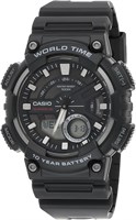 Мужские часы Casio — AEQ-110W-1AVDF, серый циферблат, чёрный ремешок 1000007218