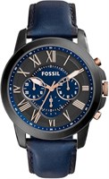 Часы Fossil Grant Chronograph Navy Leather, FS5061IE 1000007225