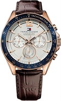 Мужские часы Tommy Hilfiger LUKE с серебристо-белым циферблатом и ионным покрытием из розового золота - 1791118 1000007232